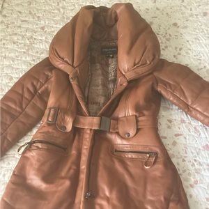 Leather coat